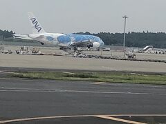成田に無事到着しました。
話題の『ANA機　A380』らしき機体が見えます。

一人旅、これで終わりです。

次回、またどこかの国を旅することを目指し、お仕事モードに切り替えです。

皆さん、最後までお読み頂き、ありがとうございます。


