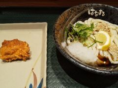 朝食でぶっかけうどんと鶏から