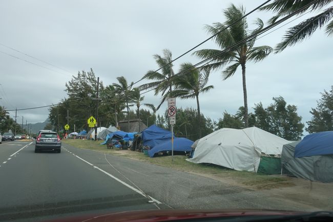 今度はカイルアの町を目指して、内陸の道を走ります。