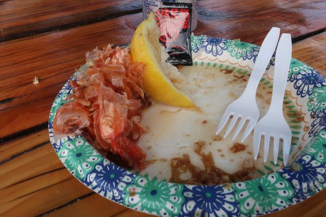 完食。<br />ちょっと油っこいけど、レモンで中和しながら食べられます。<br />うん、美味しかった。