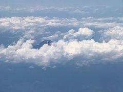 駿河湾上空から見えた富士山