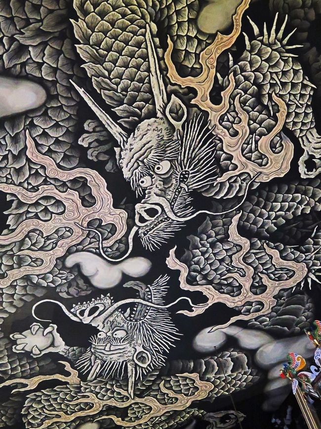 京都平成15 建仁寺c 法堂天井画『双龍図』拝観 ☆畳108畳分-巨大