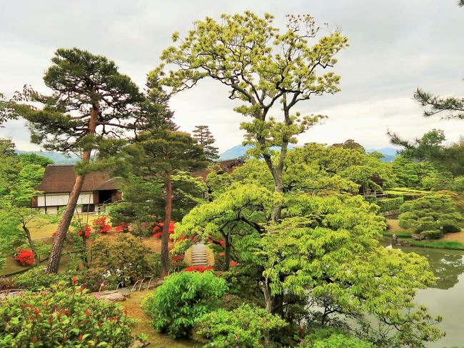 離宮の庭 京都平成32 桂離宮b 松琴亭-賞花亭あたり ☆池畔～山道/「峠の茶屋