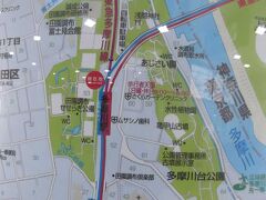 東横線多摩川駅で下車．　この辺りのマップ．

右の多摩川沿いの多摩川台公園に古墳があるのですが，まず南（マップでは上）の浅間神社に行きます．駅からすぐ近くです．
