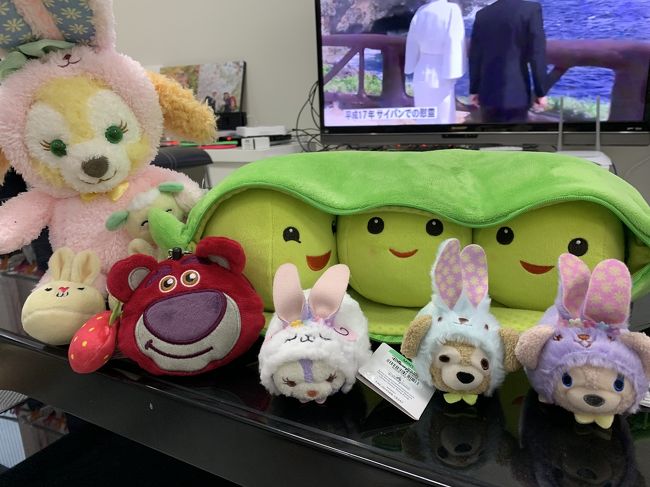 娘、着ぐるみクッキーちゃん。<br />息子、まさかのトイストーリーの豆ゲット笑<br /><br />ディズニー満喫後は、タクシーで深センまで移動！<br />陸路での中国入国です。<br />中国広いね！人多いね！<br />次回、深セン編に続きまーす♪