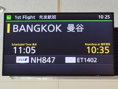 国際線ターミナルへ移動し、C.I.Q.通過。そしてラウンジで一休み。

バンコクへはNH847、Boeing787-9です。シップは定刻に羽田空港を出発しました。