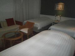  ホテルグランビュー石垣のツインルームにエキスタラベッドを入れていただきました。
 なので手狭です。
 

