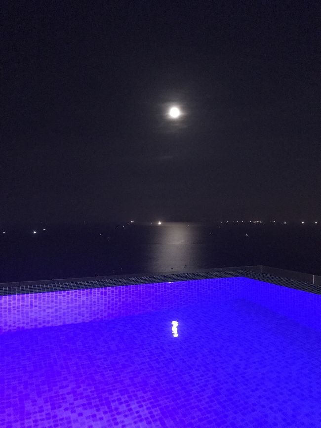 雲一つなく、月がとっても綺麗。