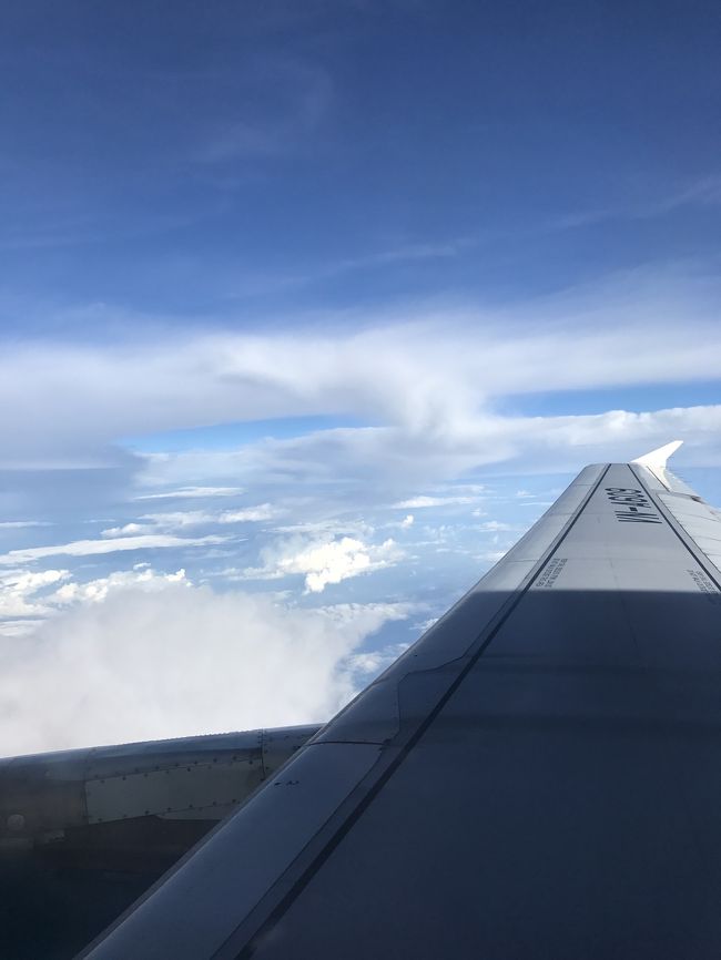 成田から出発。良い天気そうで期待高まるわー。