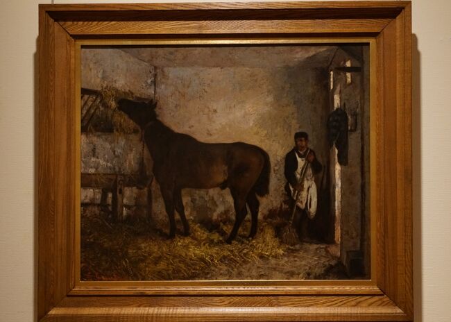 ギュスターヴ・クールベ「馬小屋」1873年<br />