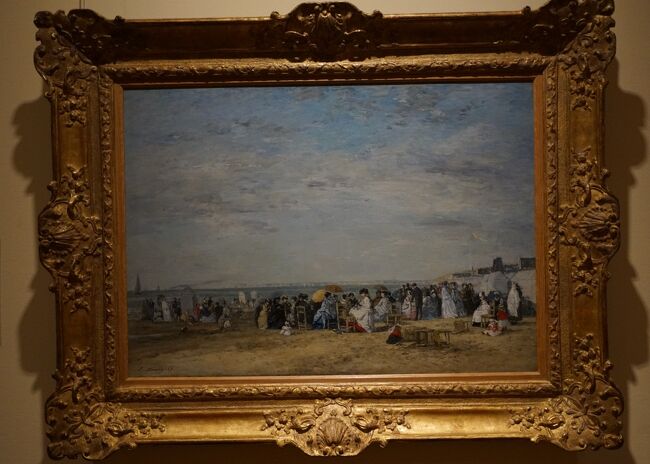 ウジェーヌ・ブーダン「トルーヴィルの浜 」1867年