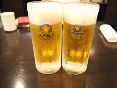 先ずは、ビール
( ^_^)／□☆□＼(^_^ )
本日二度目・・・苦笑