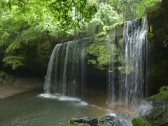 これですコレコレ
　阿蘇火山が生んだ癒しの流れるカーテン

　　傘さしながらの撮影はブレる