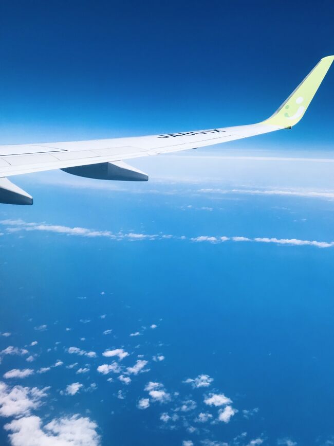 GWは、1泊12日のツアーで4万円切りと、お得なツアーが買えました。<br />お得ゆえに、那覇乗り継ぎでソラシドエアで石垣へ。<br />まずは、お約束の窓側シートで、外の景色を満喫。<br />