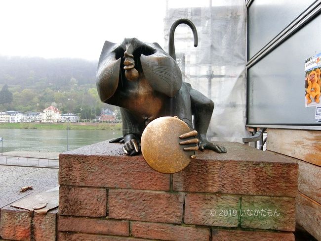 油彩 風景画「ドイツハイデルベルク旧市街の城と橋 」油絵 ドイツ・ハイデルベルク城】旧市街も素敵！廃墟なのに美しい古城