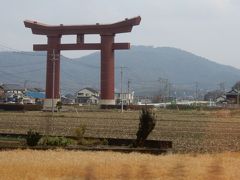 　備中高松のランドマークの一つ：最上神社の大鳥居
　この近くには、秀吉の「水攻め」と、本能寺の変による「中国の大返し」で有名な備中高松城もあります。