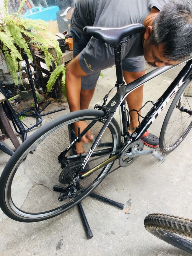 オーナーが点検中