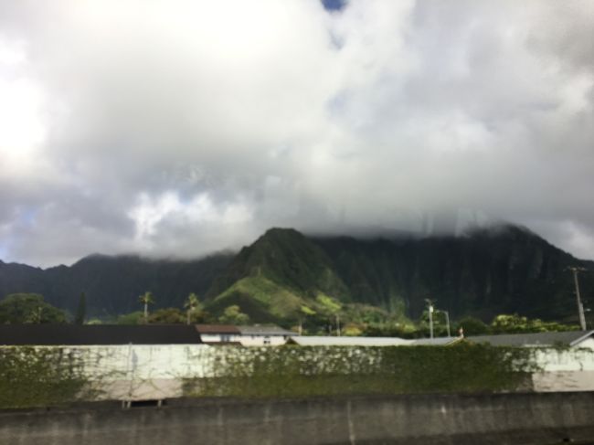 ツアーバスでカネオヘ湾向かいます！