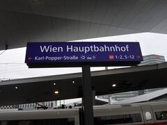 ウィーン中央駅。ドイツ他チェコ、ハンガリー、スロバキアなどへの国際列車が発着する