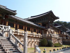 3日目　慶州へ

世界遺産　仏国寺

【韓国南東部の歴史都市・慶州。「仏国寺」は、霊山として信仰を集めてきた山の西麓に広がる仏教寺院で、春は桜、秋は紅葉が美しく見事です。「三国遺事」によれば、751年に新羅時代の宰相、金大城が建立したというのが有力な創建説です。境内には新羅仏教芸術の傑作と称えられる７つの国宝が現存し、韓国の名勝・史跡第１号にも指定されているほか、1995年には「石窟庵」とあわせて、ユネスコ世界文化遺産に登録されました。】　

仏国寺　青雲橋と白雲橋は、見てみたかった建物です。
神秘的で歴史を感じ見入ってしまいました。



