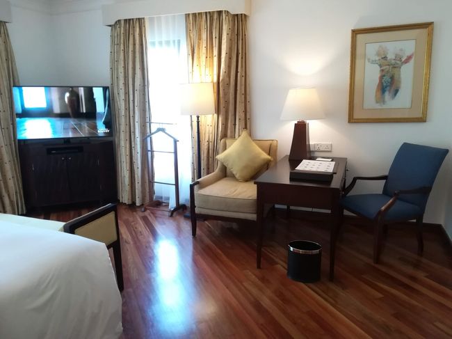 寝室のお部屋にテレビとソファーとライティングデスク