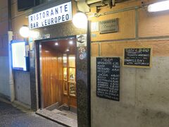20:00、昼食を食べたAmedeo Ristoranteの並びにあるRistorante L'Europeoで夕食。混んでたけど、事前にThe Forkで予約を入れておいたので席を確保しておいてくれた。