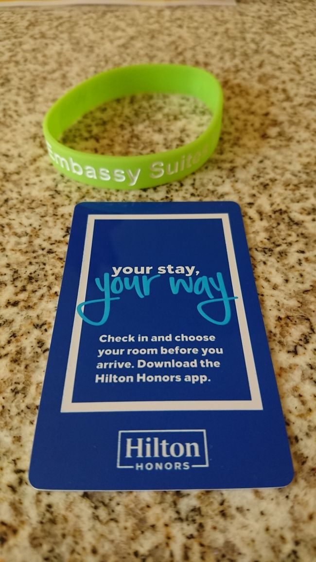 カードキーとシリコンバンド<br />前回宿泊した時には無かった<br />シリコンバンド<br />朝食や夕方のレセプションの時必須<br />