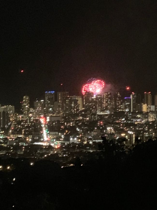 しかも丘は大渋滞で押し合いへし合いおしくらまんじゅう<br />花火はヒルトンのビーチから見た方がいいと思いました