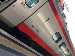 テルミニ駅へ到着！乗ってきたトレニタリアの車両をパシャリ。

テルミニ駅からはタクシーでホテルへと移動。
テルミニ駅周辺は治安が悪いとネットに出てたので、今回は駅近ではない旧市街のホテルにしてみました。海外で駅近じゃないホテル予約したの、今回が初めてだよ。

しかしタクシー乗り場で一悶着？
テルミニ駅のタクシー乗り場に並んでると、なんか案内人？のような人につかまってしまい、私の順番がきてすぐ目の前の、このタクシーに乗れと促されただけで1ユーロ要求された。他の人はその人無視してタクシーに勝手に乗り込んでたけど。無視しなければいけなかったのね。。。
1ユーロ、1ユーロ、とまるでカツアゲのように1ユーロコールが始まる。何回連呼されただろうか、1ユーロ。もー面倒臭いから払っちゃった方がいいのかなとか思ったけど、私の荷物をトランクに積んでくれてたタクシーの運ちゃんの方に視線を向けると、早く乗りな、的な感じで目配せしてくれたので、無視してタクシーに乗り込んだ。

メーターちゃんと回したからね、ここがトラヤヌス市場だよ、ローマは歴史のある街だよ、とか色々道中話しかけてくれた。とても気の良いタクシー運転手さんでした(^^)無事にホテル付近まで送り届けてもらい、さっきのこともあったし道中楽しかったのでチップを少し多めに渡したらすごく喜んでくれた。無事に連れてきてくれてありがとう～(^^♪

テルミニ駅は治安が悪いってネット情報で出てたので、本当は駅近のホテルがよかったけれど、避けて旧市街のホテルを予約しましたが、そこまでテルミニ駅の治安が悪いなとは感じなかった。(日中は。夜は不明)
結果的に、テルミニ駅近くのホテルでも全然良かったなって思いました。
今回のイタリアでも、タクシーの運転手さんには恵まれて、ちゃんとメーターを回してくれるor先にいくらか提示してくれる(多分ぼったくり無し)人ばかりだったけど、毎回海外でタクシー乗る時は変に緊張しちゃうのよね、ぼったくられないかとか変なとこ連れてかれたらどうしようとか。出来れば公共交通機関で移動できるのがベストで安心よね。次にローマに来る時はホテルはテルミニ駅周辺だな。

ナヴォーナ広場近くの、ホテルティートロペースへ到着。コロッセオやバチカンなど殆どの観光名所に徒歩圏内で値段が手頃だったのでこのホテルに決めました。ホテルへチェックイン。チェックイン時間前だったけど部屋に入れてもらえて良かった(^^)ここではチェックイン時に宿泊税を支払い。従業員さんの雰囲気が皆とてもよくてフレンドリーで、あと女性の従業員の方が美人ばかり！！女の私でも見とれました笑笑   私が英語が分からないと分かるとジェスチャーと簡単な英語で色々と説明してくれました(^^)あと鍵がカードキーで防犯も安心でした。いいホテルだったな、テルミニ駅付近なら間違いなくリピートするのに。