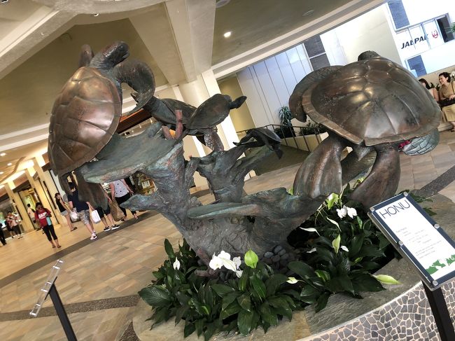 お腹いっぱいになったら<br />お散歩です～<br />ロイヤルハワイアンホテル内にあるショップに<br />絶対買いたかった<br />ウミガメのぬいぐるみをゲットしに向かいます～