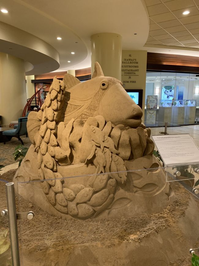 シェラトンのロビー？にあるサンドアート