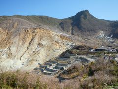 大涌谷に到着。
火山活動活発な大涌谷。
迫力ある雄大な風景。