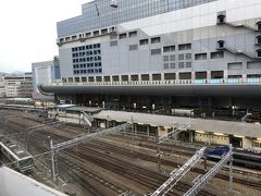 一泊だけ京都で泊まる事になったので　京都駅”上”の
ホテルに宿泊。
エレベータホールからの眺め