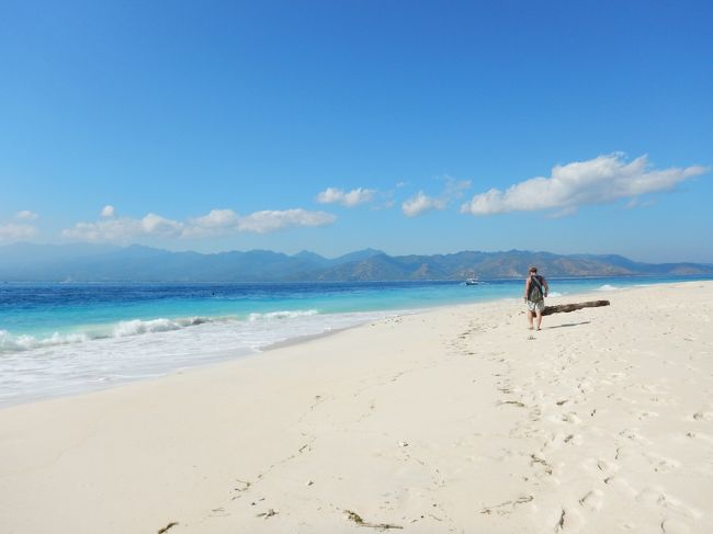 マップの○2辺りのビーチまで来ました！<br />流木の辺りで腰を下ろします。