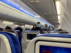 B737-800
3x3のコンパクトな機内だが、パーソナルモニターは付いていた。
前日には空席だった隣り席も、当日は満席になってました。
韓国路線は人気路線ですが、日韓情勢が悪くなった今後はどうなるのかな？
９月にも渡韓予定だが、行って良いのだろうか…

ところで、大韓航空のCAさんは美人揃い。