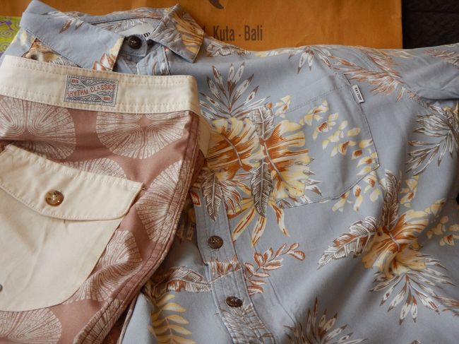 夫もrhythmのシャツとショートパンツを購入♪