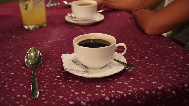 食後のコーヒー。