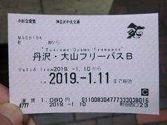 小田急町田駅で、丹沢･大山フリーパスBを購入。
券売機でもクレジットカードが使えます。

※丹沢･大山フリーパスB‥1080円