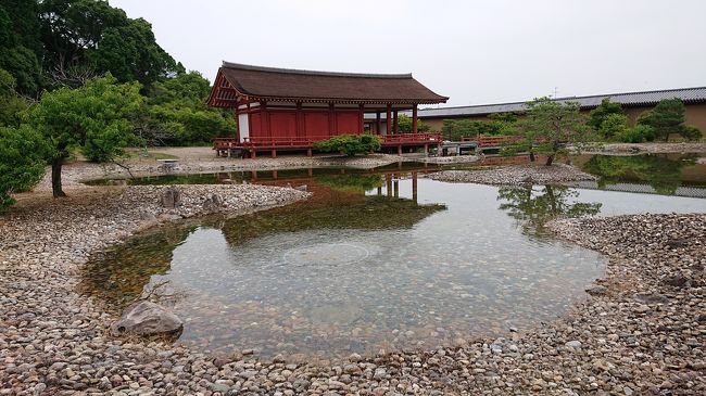 平城京、東院庭園。<br /><br />ボランティアの方が、ぜひ、東院庭園も見て下さいというので、車で移動。<br /><br />平城京跡資料館の駐車場を出て、東院庭園の駐車場に車を停めました。<br />