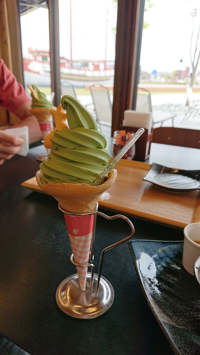 抹茶のソフト。