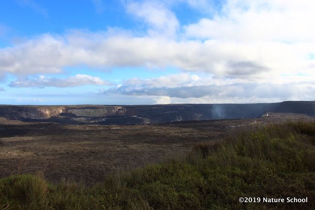 次はキラウェア火山の火口見学。<br />なんか箱根みたいな雰囲気でした。<br /><br />今は溶岩吹き出してるところはないそうで、あの真っ赤なドロドロは見ることが出来ず…。残念。