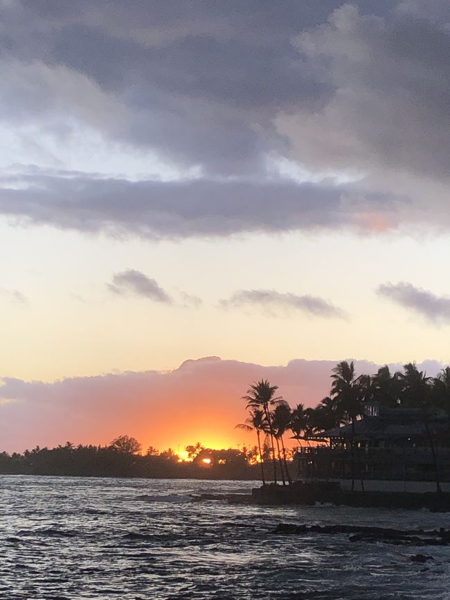 帰り道にステキな夕焼け。<br />この旅で唯一見れました。