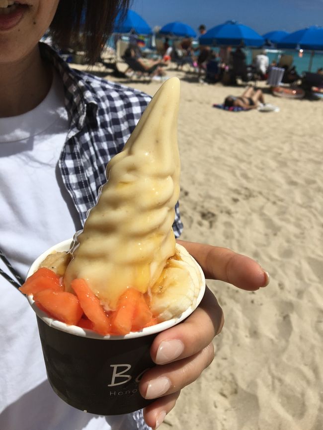 暑い日にはアイスクリームが冷たくて美味しい。