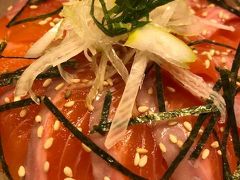 蓼科にある和食レストラン「京風しなの料理　きよみず」で信州サーモンの食事です。