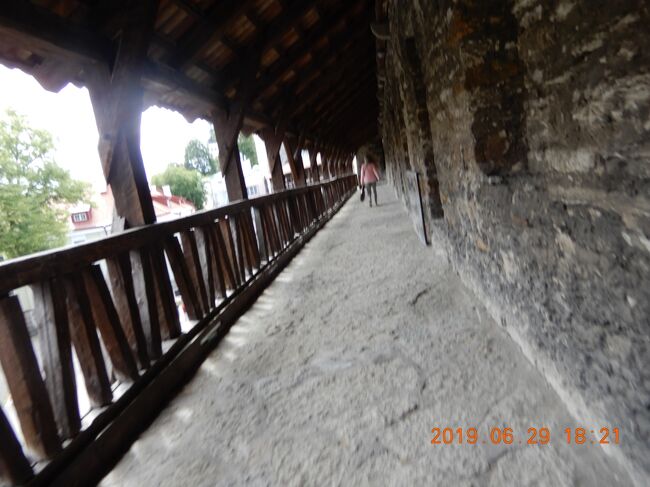 望楼を下りて、防壁を戻ります。<br />全部繋がっている訳では無い様ですが、扉が有ったのでそれで繋がっているのかも知れません。<br />