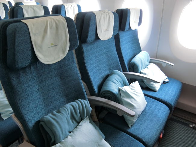 枕と毛布が最初からセットされてるのが嬉しい。