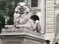 THE RIDEの乗り場を後にして早速観光。
ニューヨーク公立図書館前のライオンさん。
