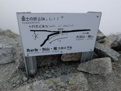 富士ノ折立(ふじのおりたて)頂上へ行く道はないようです。