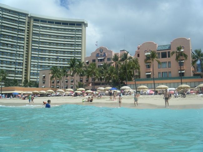 このあたりで泳ぎました