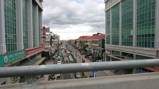 高架道路を越えて進んで行きます。